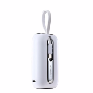 Joyroom mini powerbank 10000mAh värikäs sarja 22.5W, jossa on 2 sisäänrakennettua USB C ja Lightning kaapelia vaaleanpunainen (JR-L012)