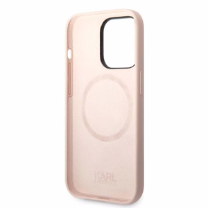 Karl Lagerfeld KLHMP14LSSKCI iPhone 14 Pro 6.1 kovakuori vaalea vaaleanpunainen / vaalea vaaleanpunainen Silicone Karl & Choupette Magsafe