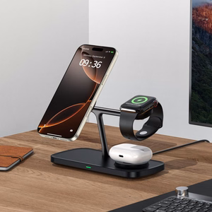 Tech-Protect QI15W-A45 3in1 Wireless Charger with MagSafe for Apple Devices - Black