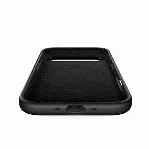 Puro Icon Mag Pro nestesilikoninen Suojakuori iPhone 17 Air:lle, MagSafe -yhteensopiva, kamerasuojauksella ja alumiinipainikkeilla - musta