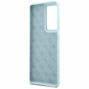 Guess GUHCS21LLSLMGLB S21 Ultra G998 blue/blue hardcase Silicone Script Metal Logo