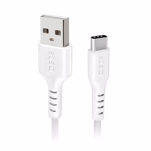 SBS TECABLEMICROC15W USB-A - USB-C Kaapeli 1,5m - valkoinen