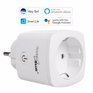 GreenBlue WiFi kauko-ohjattava pistorasia Android/iOS/Alexa/Google Home energiankulutus ajastin maks. 3680W tyyppi F GB720 F