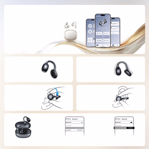 Joyroom Openfree JR-OE3 TWS-langattomat in-ear-kuulokkeet, hopeanväriset