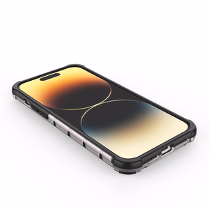Honeycomb tapauksessa iPhone 14 Pro Max panssaroitu hybridi suojus musta