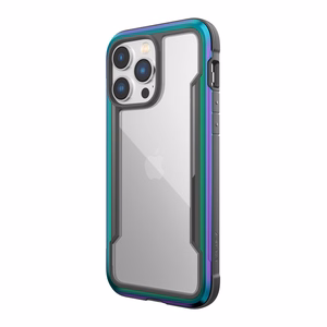 X-Doria Raptic Shield suojakuori iPhone 14 Pro Max -laitteelle, alumiininen, pudotustestattu 3 m korkeudelta, helmiäishohtoinen