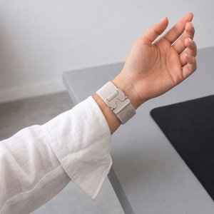 Tech-Protect Nylon Clasp -ranneke mallille Samsung Galaxy Watch 40/44/46 mm – beige