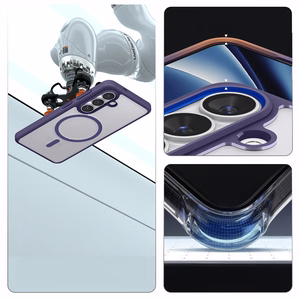Spigen Ultra Hybrid Mag MagSafe Suojakuori Samsung Galaxy S26:lle - läpinäkyvä violetti