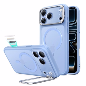 ESR Classic Hybrid Kickstand MagSafe suojakuori malleille iPhone 18 Pro Max / 17 Pro Max, matta vaaleansininen