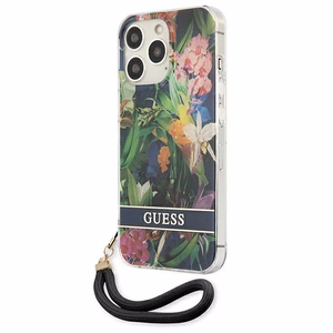 Guess GUHCP13LHFLSB iPhone 13 Pro / 13 6.1" sininen/sininen kovakotelo Kukkahihna