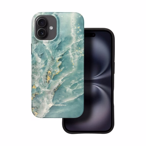 Suojakuori iPhone 16 PLUS:lle Forcell F-Protect Mirage MagSafe-yhteensopiva Military Drop-Test vihrea marmori