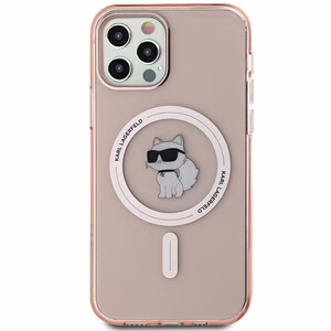 Karl Lagerfeld IML Choupette MagSafe Suojakuori iPhone 12 / 12 Prolle - vaaleanpunainen