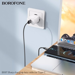 Borofone BX87 Sharp USB - Type-C Kaapeli 3A 1m - musta