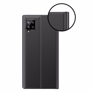 Sleep Case Kirjahylly Tyyppi Kotelo Smart Window Samsung Galaxy A22 4G musta