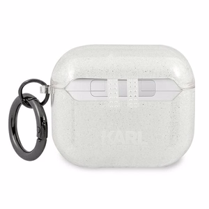 Karl Lagerfeld Glitter Choupette case for AirPods 3 - silver
