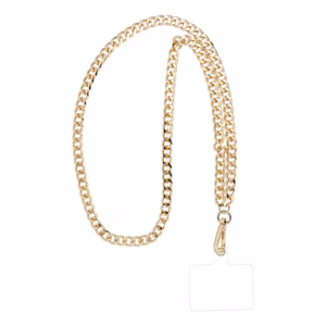 Chain #81 phone lanyard, phone pendant / cord length 80cm (40cm in the loop) / neck - gold