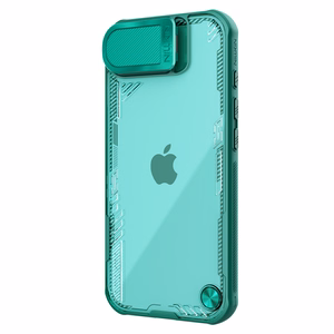 Nillkin Iceblade Prop Suojakuori linssin suojuksella ja jalustalla iPhone 16e / 17e:lle - vihreä