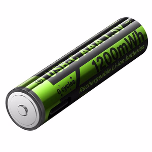 Rechargeable battery R3 (AAA) 320 mAh with USB C + cable USB A to 2 x USB C 2 pcs Hoco JA4 black
