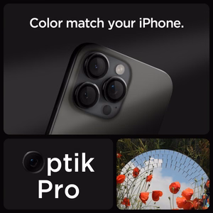 Spigen Glas.tR EZ Fit Optik kamerasuoja iPhone 14 Pro / Pro Max / 15 Pro / Pro Max / 16 Pro / Pro Max 17 Pro / 17 Pro Max - musta 2 kpl.