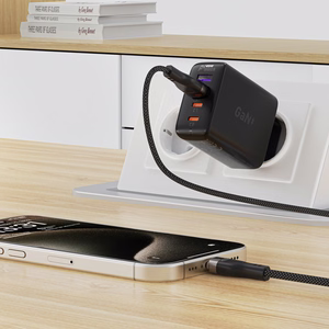 Acefast C11-04 USB-A - USB-C 3A Kaapeli 1,2m magneettinen punottu - musta