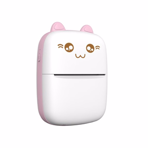 HURC9 Bluetooth Mini Kitty -lämpötulostin sovelluksella - vaaleanpunainen