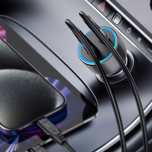 Acefast B21 75 W USB-C + USB-A -autolaturi, musta