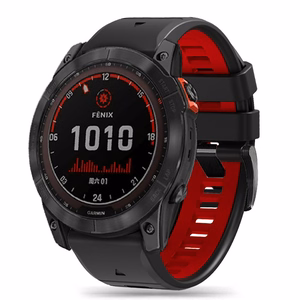 Tech-Protect IconBand Pro Strap for Garmin Fenix 3 / 5X / 3HR / 5X Plus / 6X / 6X Pro / 7X - Black/Red
