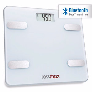 Rossmax WF262 kehon rasvan mittari vaa'alla ja Bluetoothilla