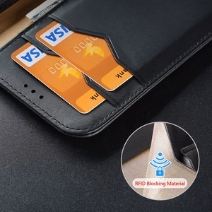 Dux Ducis Hivo -lompakkokotelo RFID-suojalla iPhone 15 Plus - ruskea