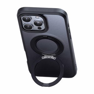 McDodo PC-4933 MagSafe kotelo iPhone 16 Pro Max jalustalla (musta)