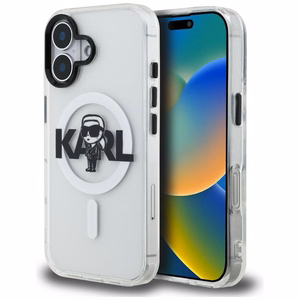 Karl Lagerfeld IML Karl Sketch Logo MagSafe suojakuori iPhone 16 - läpinäkyvä