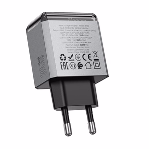 Borofone Wall charger BN20 Lena - USB + Type C - PD 35W grey