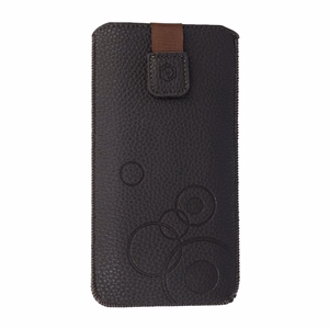 WONDER Deko Pouch Case (koko XXL) Samsung S25 Ultra/S24 Ultra/M35/M23/A16 5G/Xiaomi Redmi 14C:lle suklaa