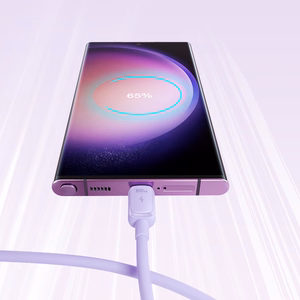 Joyroom Multi-Color Series A14 USB-C / USB-C 100W Kaapeli 1.2m - violetti