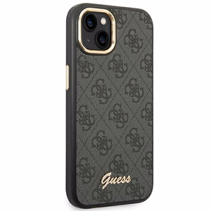Guess GUHCP14MHG4SHK iPhone 14 Plus 6.7 "musta / musta kova kotelo 4G Vintage Gold Logo