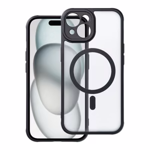 Puhelimen kuori – täysmatta magneettinen kuori, MagSafe-yhteensopiva IPHONE 15, musta