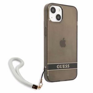 Guess GUHCP13SHTSGSK iPhone 13 mini 5.4" musta/musta kovakotelo Läpikuultava Stap