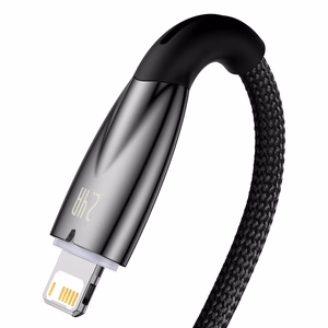 Baseus Glimmer USB Lightning kaapeli 2.4A 2m (musta)