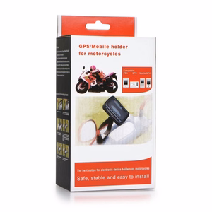 Motorcycle holder for mobile phone waterproof with zip ( 4,8" - 5,5" ) black