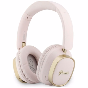 Wireless headphones Guess ENC Rectangle Metal Script pink