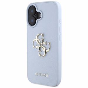 Guess Hardcase PU Grained Big 4G and Classic Logo Suojakuori iPhone 16 6,1":lle - sininen