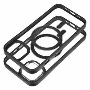 Suojakuori iPhone 13:lle Color Edge Mag Cover yhteensopiva MagSafe musta