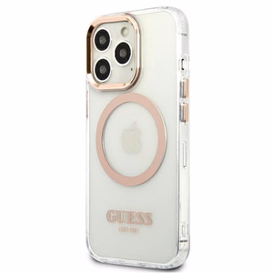 Guess GUHMP13XHTRMD iPhone 13 Pro Max 6.7 "kulta / kulta kova kotelo Metal Outline Magsafe