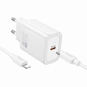 Phone charger Hoco USB C QC PD 30W + cable USB C to Lightning N62 white