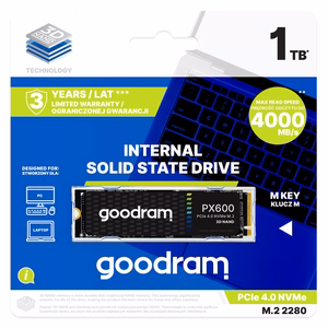 Goodram SSDPR-PX600-500-80 sisäinen SSD-asema 500 GB M.2 PCI Express 4.0 NVMe 3D NAND
