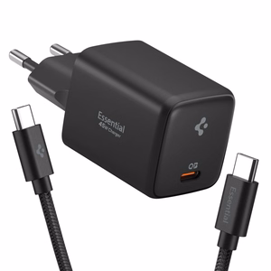 Spigen EE451EU Essential USB-C 45W seinälaturi - musta