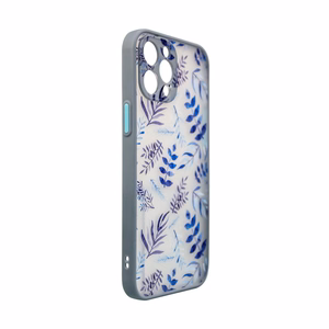 Design Kotelo iPhone 12 Pro Max kukka tapauksessa tummansininen