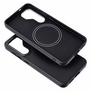 Carbon Elite magneettinen puhelimen kuori MagSafe-yhteensopiva Samsung S25, musta
