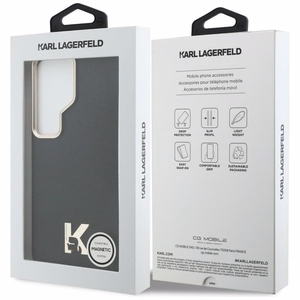 Karl Lagerfeld Suojakuori K Metal Logo MagSafe Samsung Galaxy S26 Ultra:lle musta