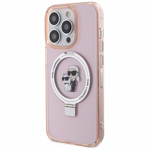 Karl Lagerfeld KLHMP15XHMRSKCP iPhone 15 Pro Max 6.7" pink/pink hardcase Ring Stand Karl&Choupette MagSafe